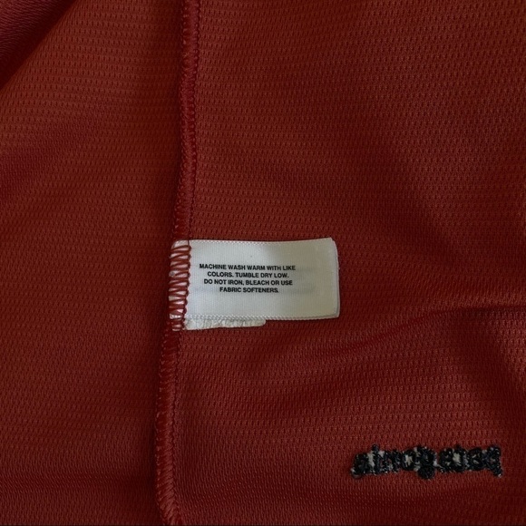 ❤️ PATAGONIA Orange Daily Capilene Short Sleeves Shirt J31 - Picture 7 of 7